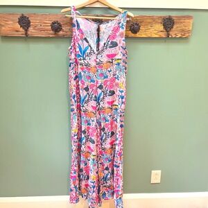 NATURAL LIFE Floral Jumpsuit - Pink and Blue